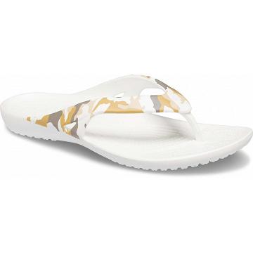 Chanclas Crocs Kadee II Printed Mujer Blancos | Mexico 0186RVDW